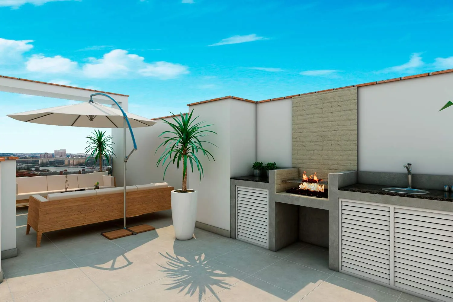 Terraza de un proyecto Óptima